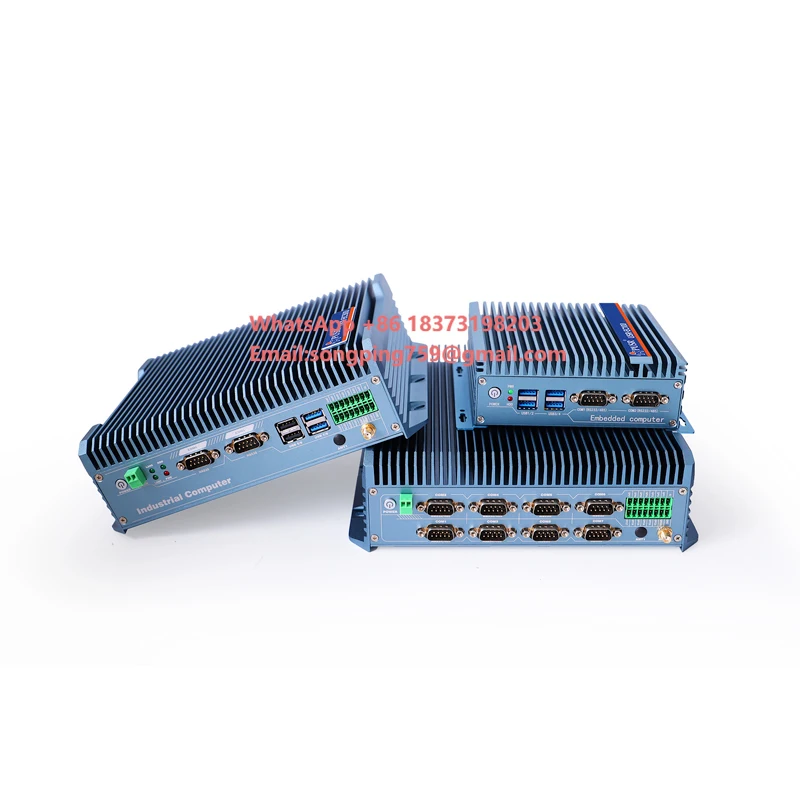 PUSR X86 Embedded Industrial Computer IoT Controllers Mini Pcs Fanless RJ45 Gigabit Ethernet I3 I5 I7 7200U All in One Pc
