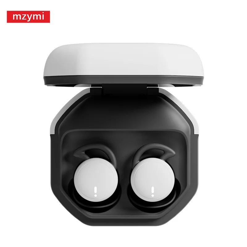 Mzymi Wireless Sleeping Headphones Bluetooth 5.3 Earphones Invisible Noise Cancelling TWS Comfortable Earbuds Headset With Mic