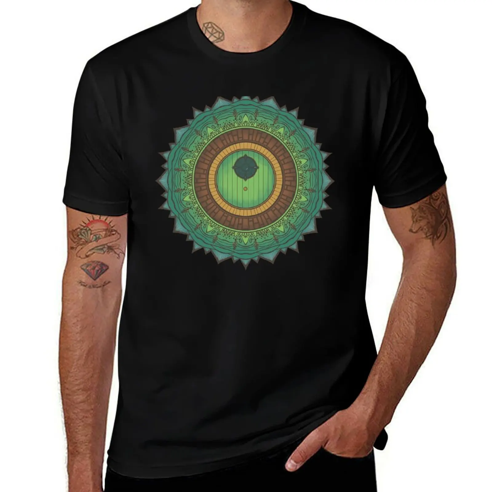 Hills of the Shire (Full Colour) T-Shirt Large Size Breathable Tee T-Shirt