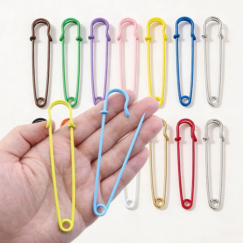 5/10/20Pcs Safety Pins 7.5cm Baked Paint Steel Large Heavy Duty Safety Pin Bulk for Clothes Sewing Arts Craft Accessories