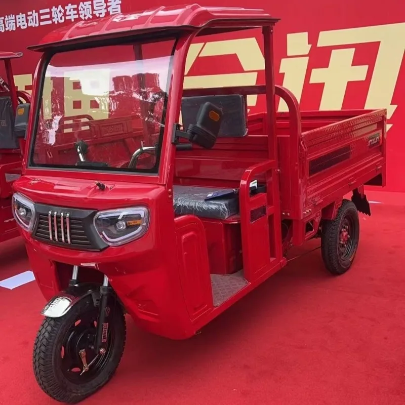 Electric Cargo Tricycle 600W New Mini Folding Cargo Car Multifunction Open Body Adult Trike