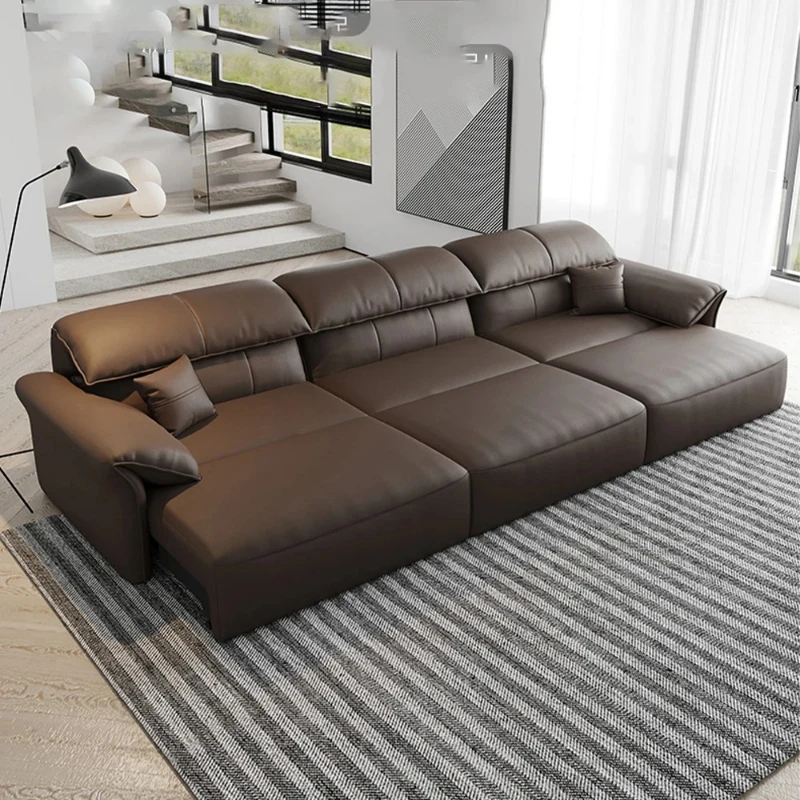 Cinema living room electric sofa convertible | leather electric multi-functional sofa bed | folding sofa bed