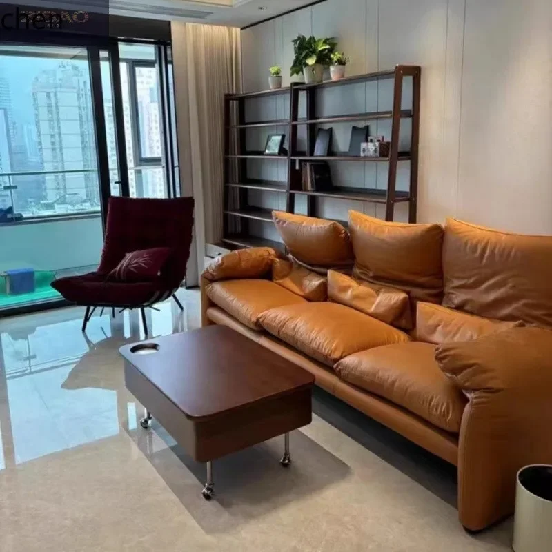 b11-7.2 Solid Wood Lift Top Coffee Table Small Apartment Home Living Room Bedroom Mobile Folding Multi-Function Storage