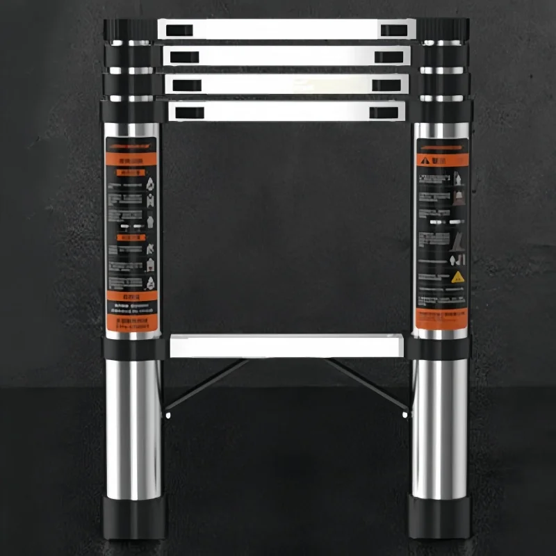 Stainless Steel Telescopic Ladder Heavy Duty Adjustable Multi-Function Folding Step Ladder For Home Indoor Outdoor Safety Use
