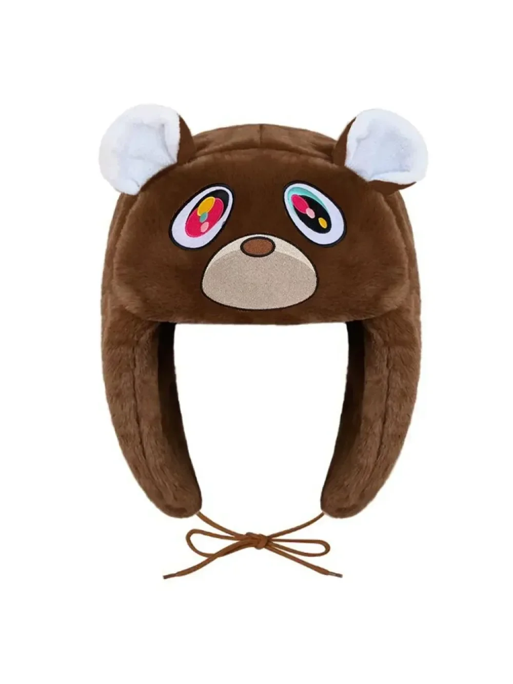 New 2026 Autumn Winter Cartoon Bear Plush Lei Feng Hat Cute Warm Ear Protection Decorative Hat Trendy Versatile Gift for Women