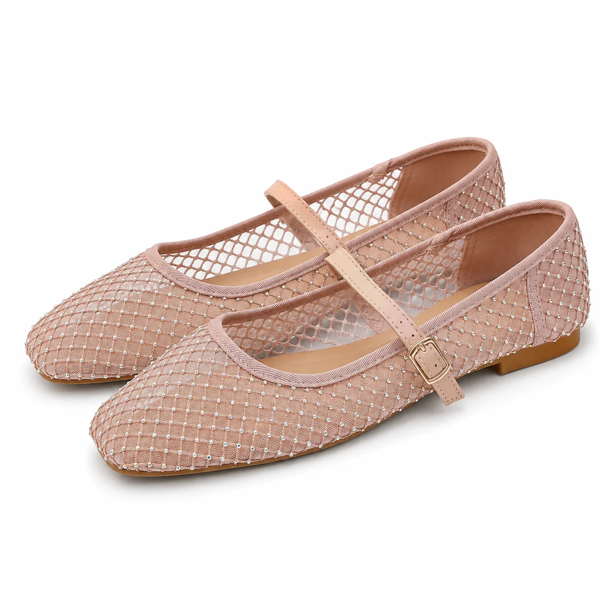 2026 Women's Mesh Ballet Flats Pointed Toe Breathable Flat Shoes Elegant Casual Slip On Shoes For Office Travel