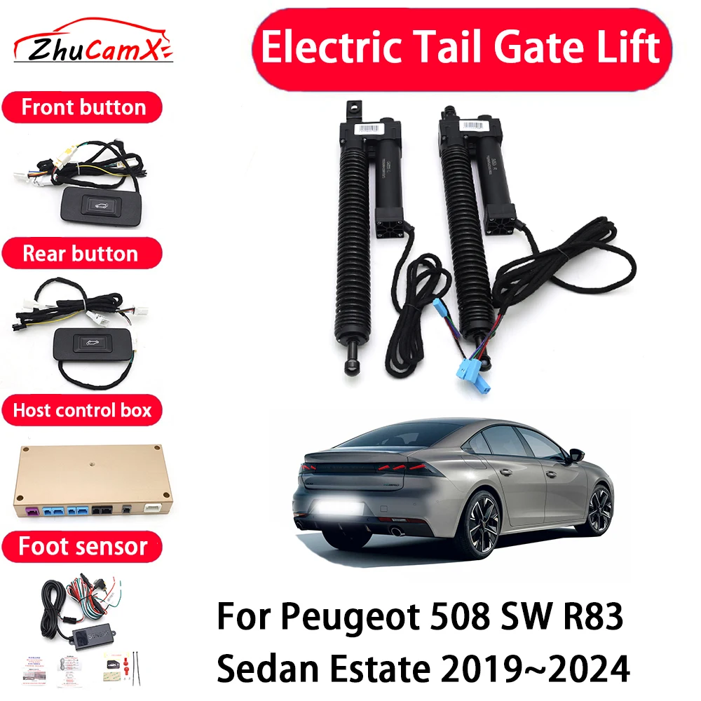 ZhuCamX Car Automatic Electric Tail Gate Lift Tailgate Assist System for Peugeot 508 SW R83 Sedan Estate 2019–2024