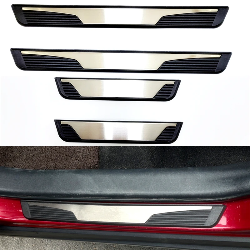For Peugeot 108 308 508 2017-2022 2023 2024 2025 Door Sill Protector Scuff Plate Trim Styling Welcome Kick Pedal Car Accessories