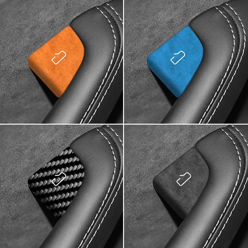 Carbon Fiber For Tesla Model 3 (2024-)/ Model Y (2025-) Car Door Switch Button Anti Scratch Trim Sticker Interior Accessories