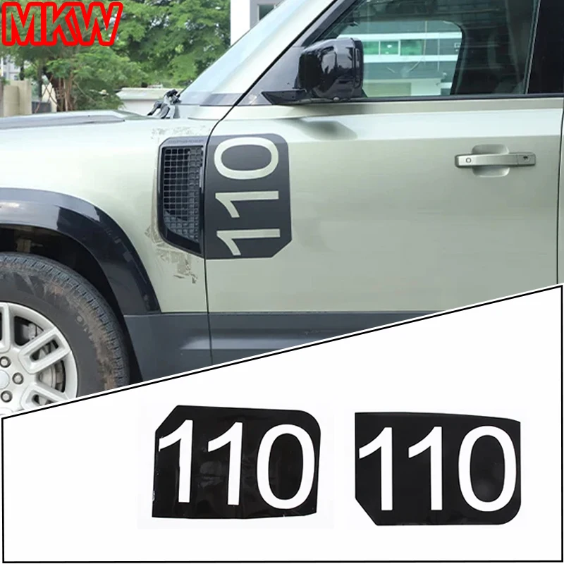 For Land Rover Defender L663 90 110 130 2020-2026 PVC Black/Carbon Fiber Car Door Side Vent Decal Trim Sticker Car Accessories
