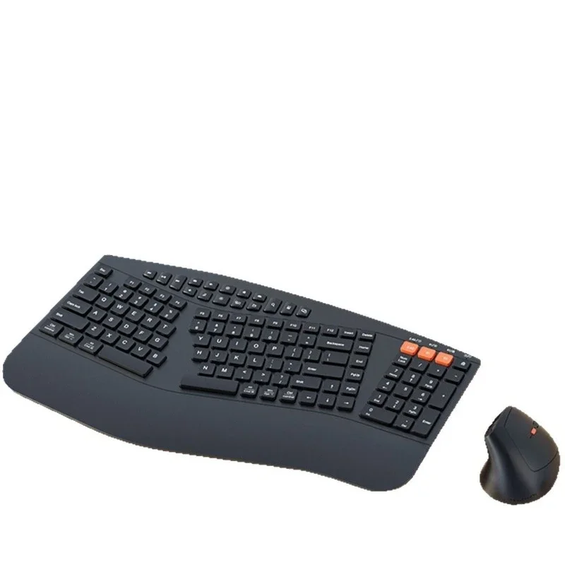 Ergonomic 2.4G Bluetooth wireless dual-mode silent office keyboard and mouse