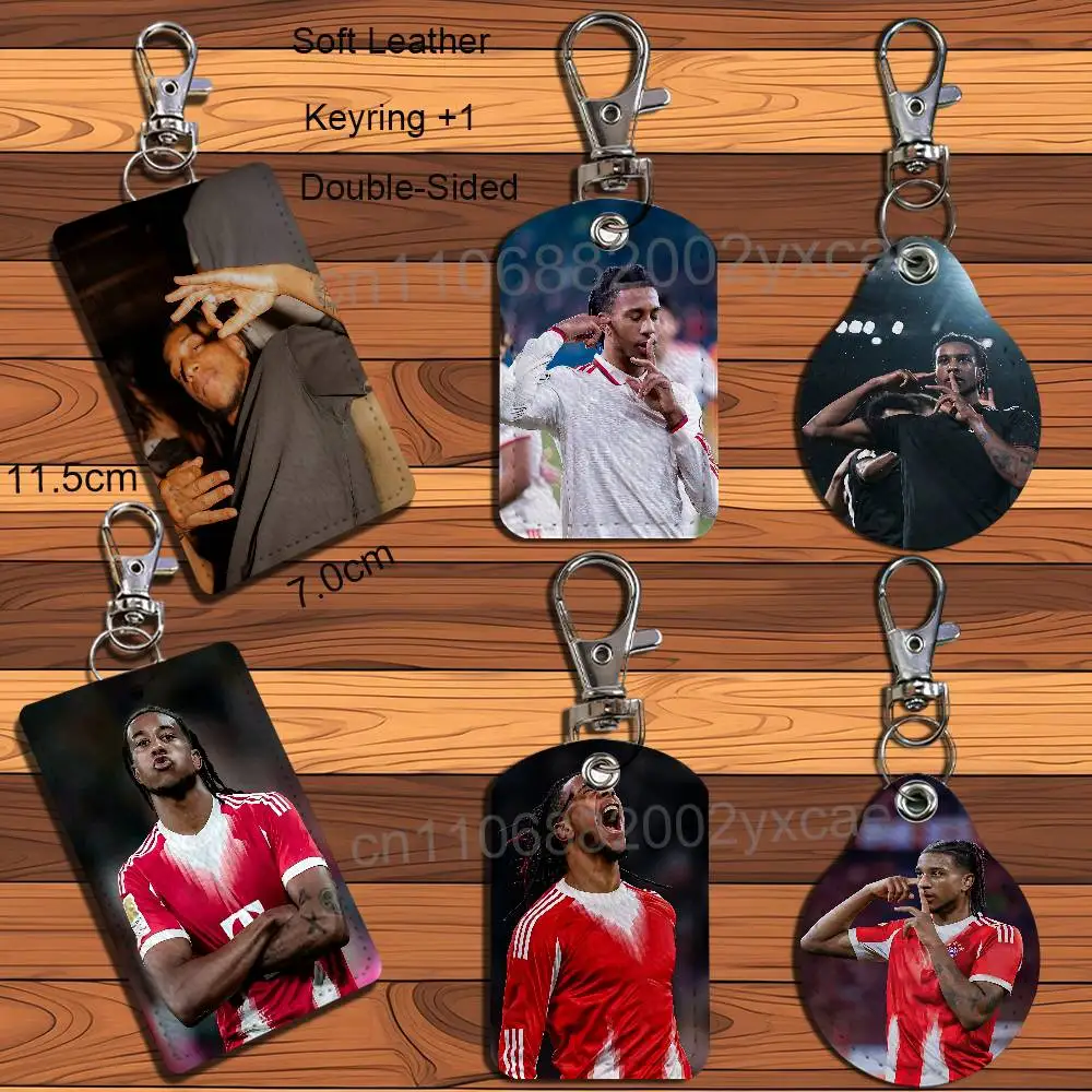 The King of Assists Michael Olise Card Holder With Keychain Executive Protection For Bank Credit Subway Bus Case