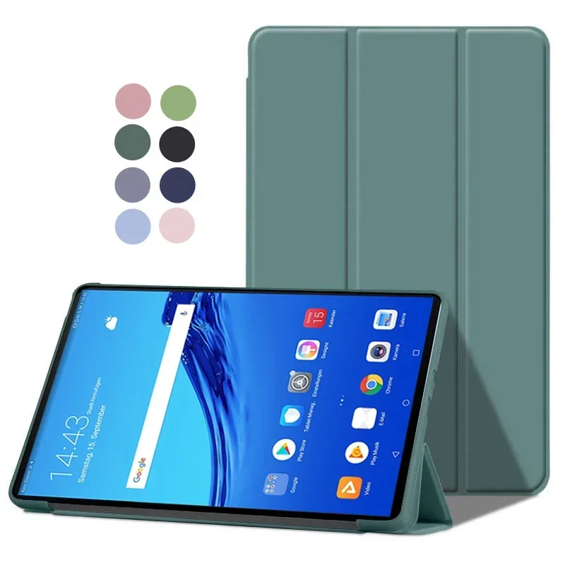 For Huawei MediaPad T5 Case 10.1 Inch Folding Stand Magnetic Soft TPU Back Tablet Cover for Huawei Mediapad M5 Lite 10 Case