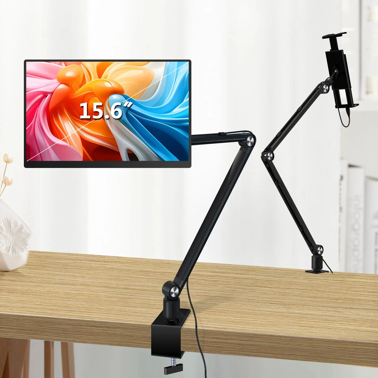 360 Fold Portable Monitor Stand for Desktop Installation with A 15.6 