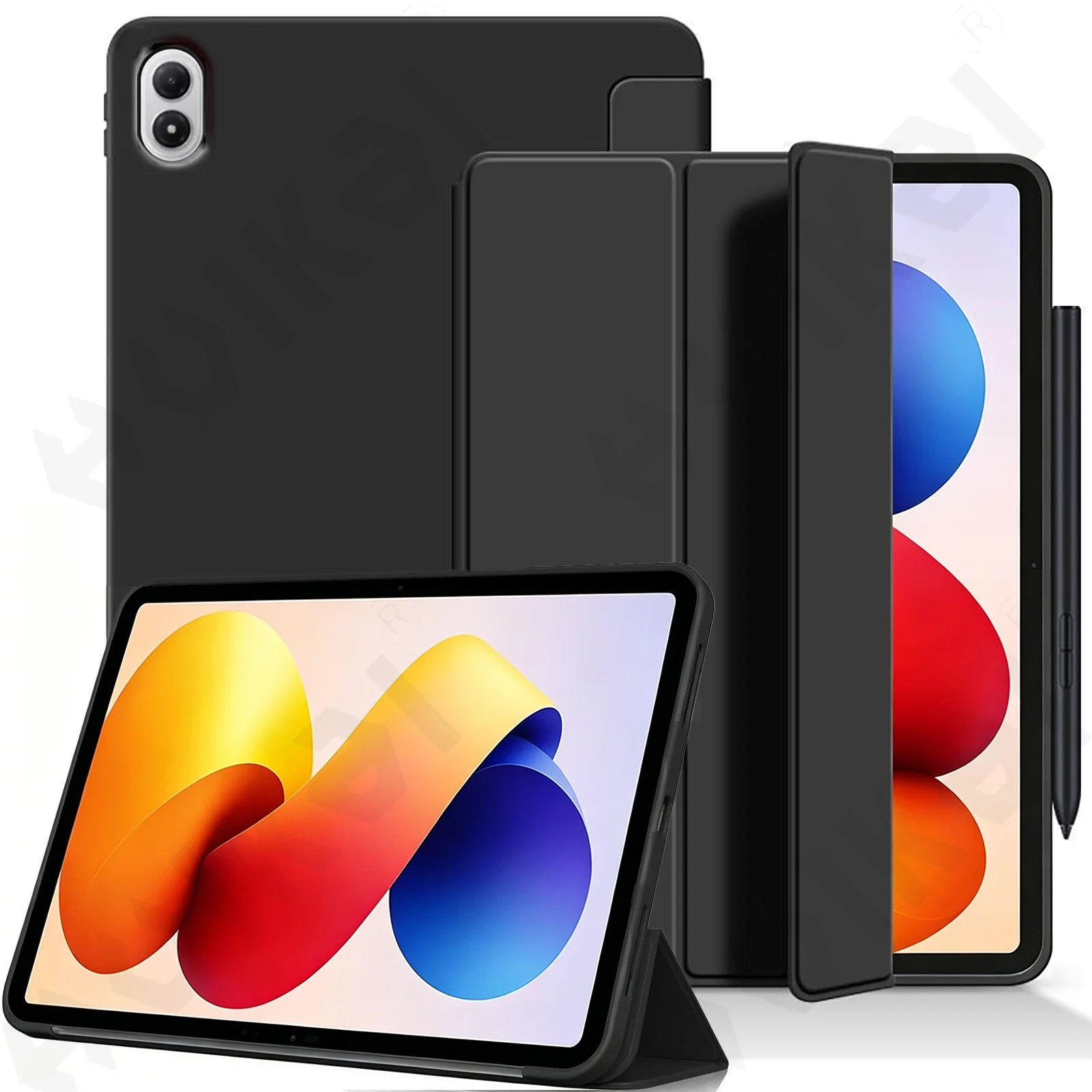 Case For Redmi K Pad 2 8.8 SE 9.7 Pro 12.1 2025 Slim Translucent Back Tri-Fold Stand Tablet Pen Charging Auto Wake/Sleep