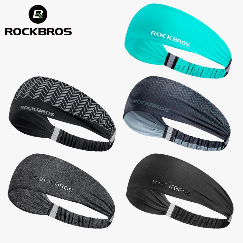 ROCKBROS Sports Headband For Men Women Running Sweatband Stretch Elastic Outdoor Sport Sweat Head Band Gym Fitness Yoga Headwrap