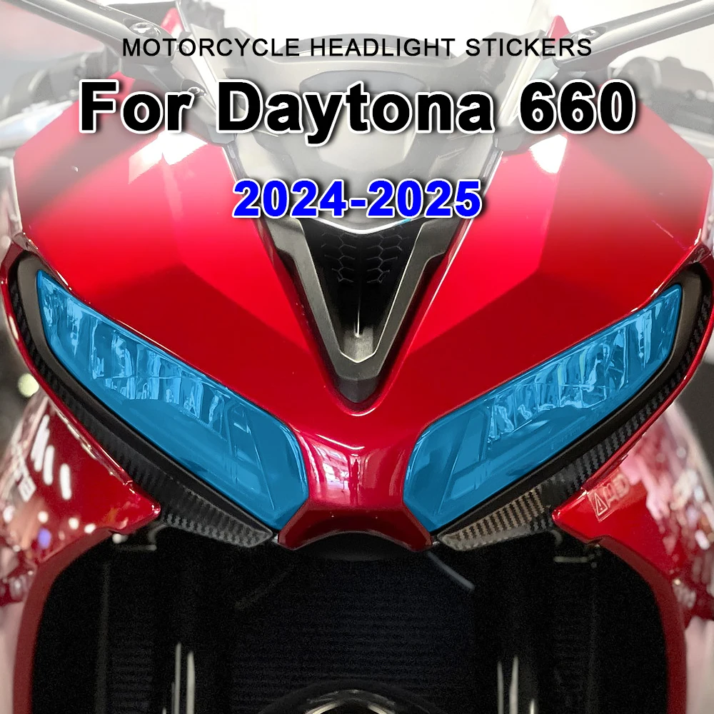 Motorcyle Head Light Stickers Accessories For Triumph Daytona 660 Daytona660 2024 2025 Transparent Headlamp Protective Decals