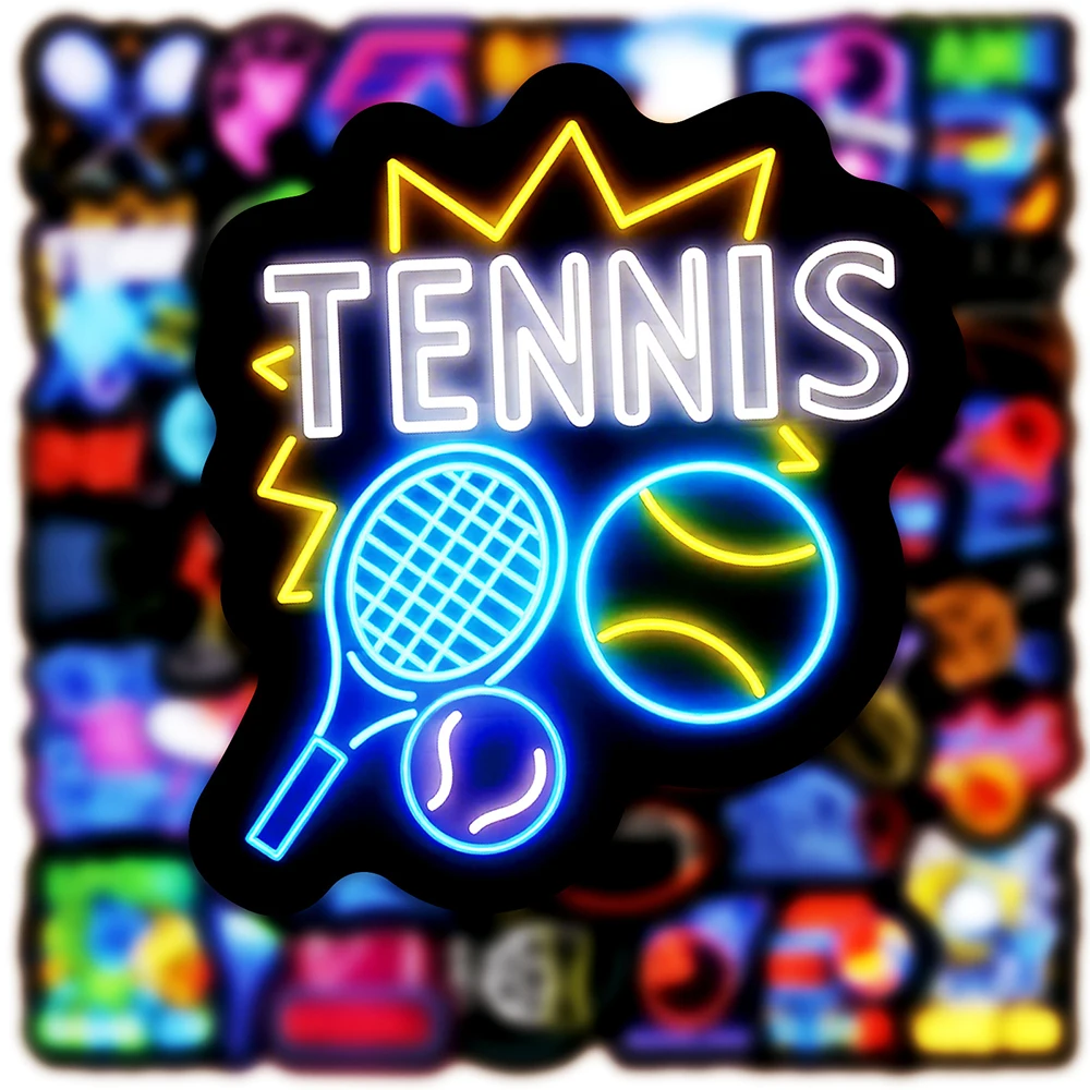 10/30/50pcs Neon Light Ball Sports Cartoon Stickers Funny Graffiti Decals Toy DIY Suitcase Guitar Motorcycle Cool Sticker Decor