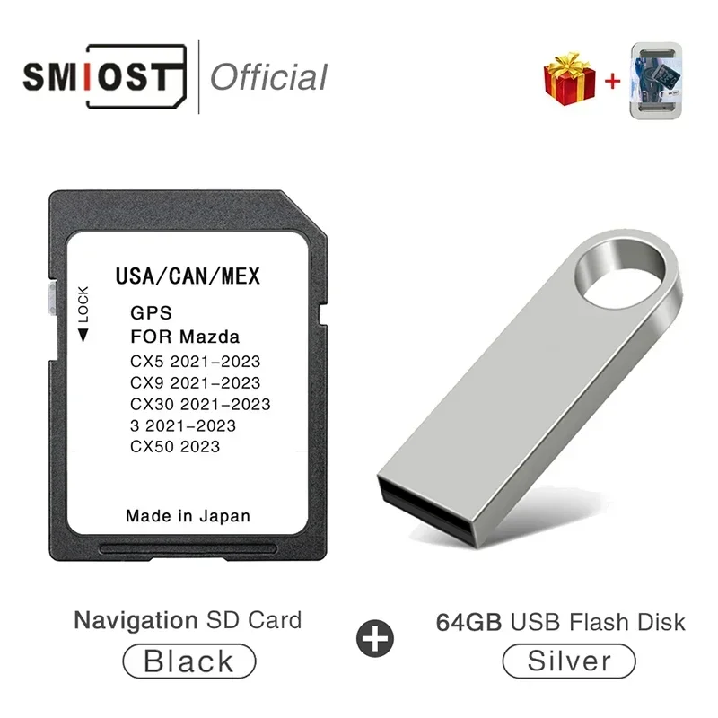 Newest Maps Version Navigation SD GPS Card USA/CAN/MEX for Mazda 3 CX-5 CX-9 CX-30 CX-50 Car