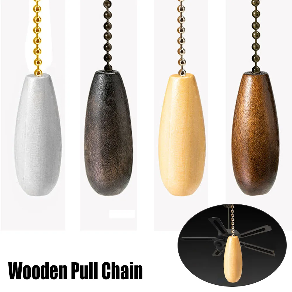 Ceiling Fan Chain Pulls Wooden Pull Chain Extension Pull Chain for Ceiling Light Lamp Fan Wooden Pull Chain