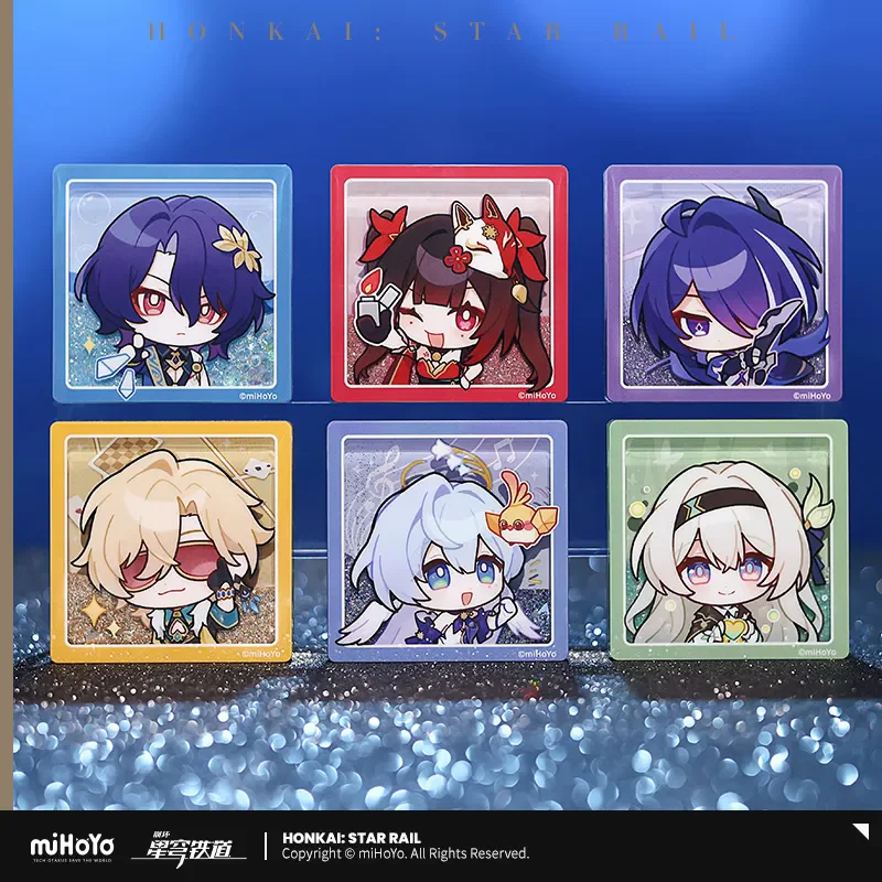 [Genuine] miHoYo Original Honkai Star Rail PMZLG Refrigerator Magnet Aventurine Acheron Firefly Cosplay Anime Badge Xmas Gifts