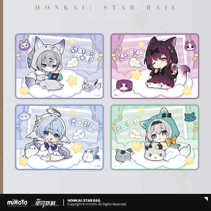 [Genuine] miHoYo Game Honkai Star Rail Q-version Home Furnishing Series Blanket Robin Kafka Firefly Anime Prop Cosplay Xmas Gift