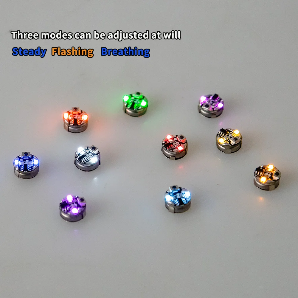 1PCS Mini Super Brightness Key Button Control Lamp Double Lights Three Modes DIY Micro Scene Toys Car/Robot/Dollhouse Materials