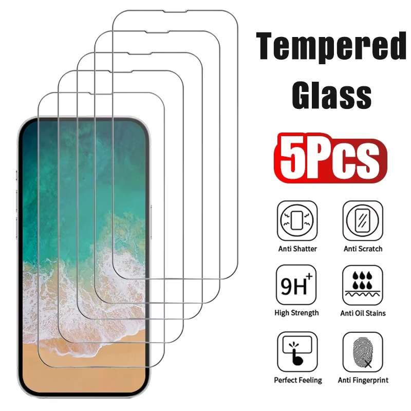 5PCS Tempered Glass For Xiaomi 15T 11T 12T 13T 14T 17T Pro 17 Pro Max Screen Protector for Mi 11 Lite HD Clear Protective Glass