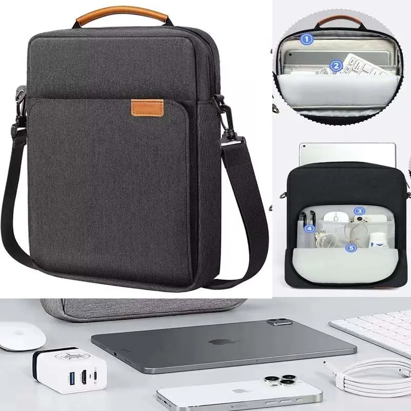 For HOTWAV R9 PRO Plus Ultra TAB R9 Pro Max Pad 11 R10 Pro Tablet Bag Shoulder Strap Handle Pouch Carry Sleeve Storage Pocket