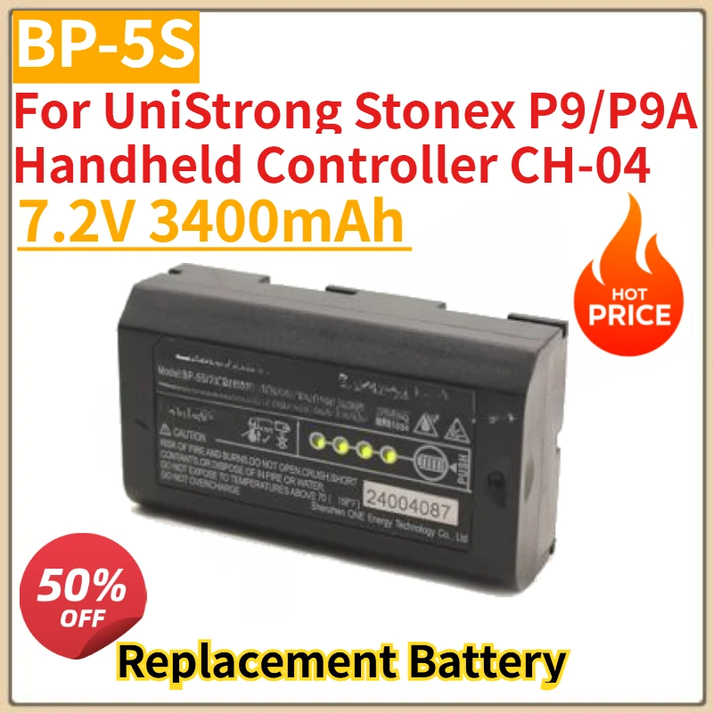 High Quality New BP-5S Replacement Battery 7.2V 3400mAh For UniStrong Stonex P9/P9A Handheld Controller CH-04