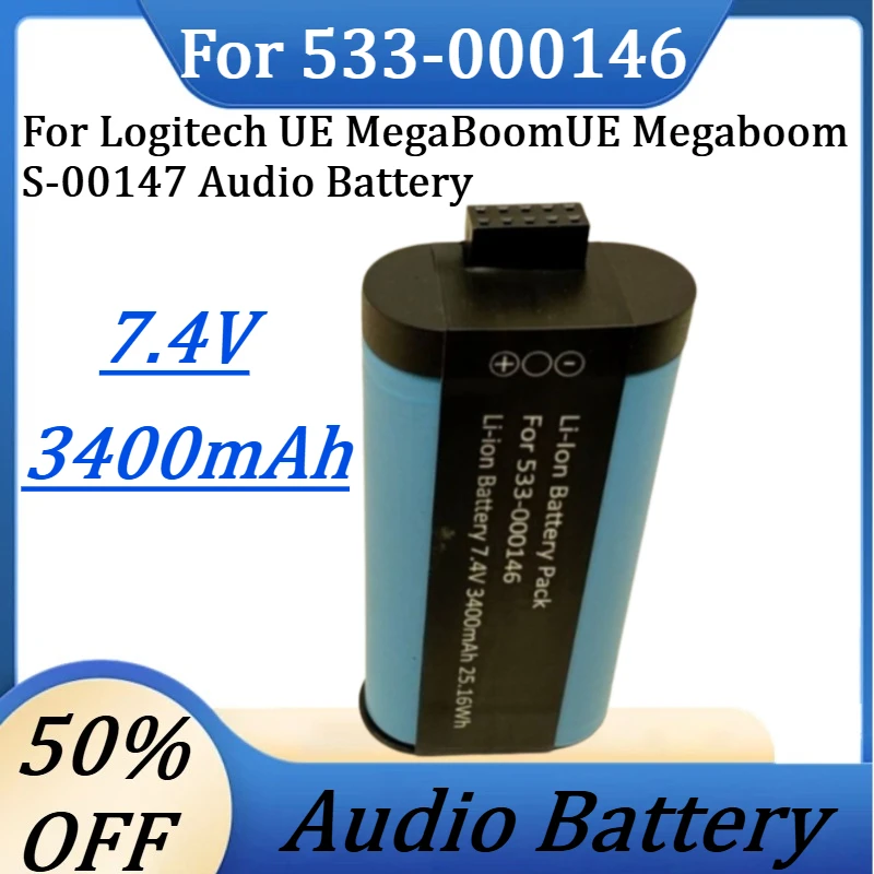 New For 533-000146 7.4V 3400mAh high quality Battery For Logitech UE MegaBoomUE Megaboom S-00147 Audio Battery