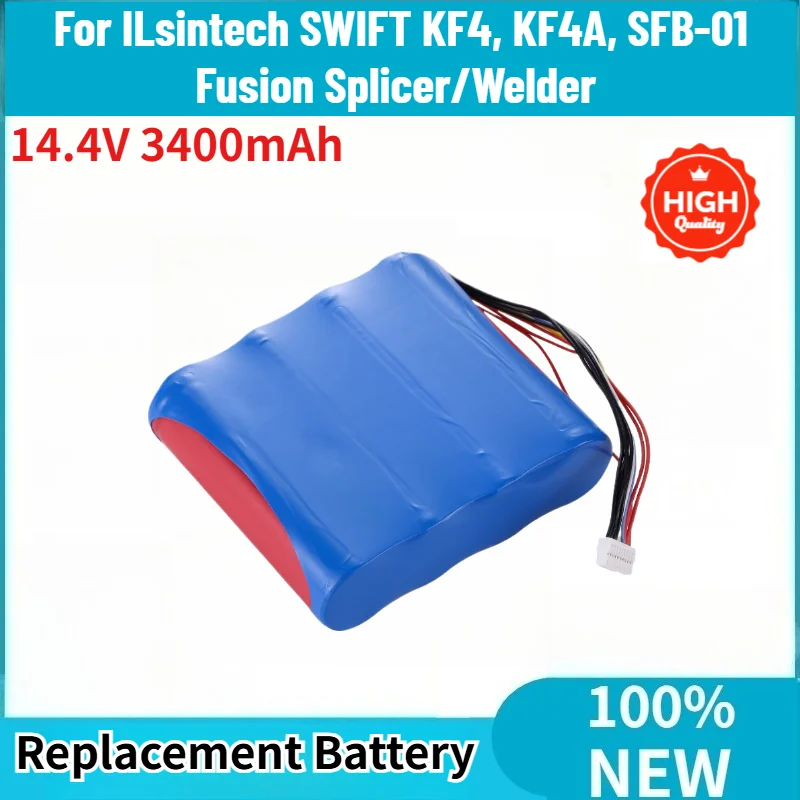 100% New High Quality Replacement Battery KF4, KF4A 14.4V 3400mAh For ILsintech SWIFT KF4, KF4A, SFB-01 Fusion Splicer/Welder