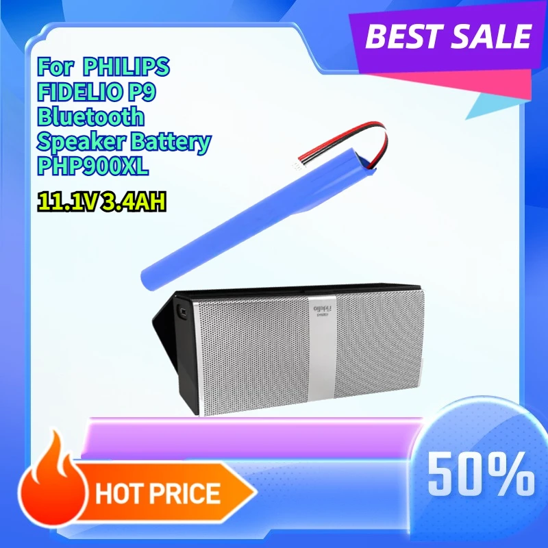 High quality 11.1V 3.4AH LI-ION For PHILIPS FIDELIO P9 Bluetooth Speaker Battery PHP900XL