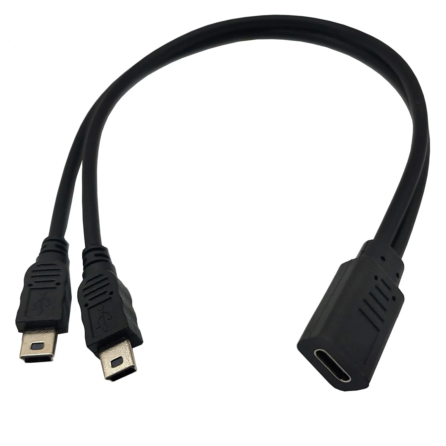 USB C Splitter Charge Cable USB Type C Female to Dual 2 Mini USB Male 2 in 1 Splitter Y Charge Connector Cable Only for Charging