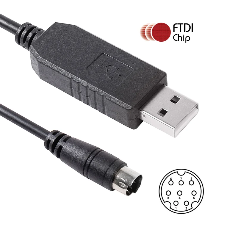Roland Synthezier SK88 Pro SC88 Pro USB RS232 Serial Cable FTDI FT232RL USB RS232 to 8-pin Mini Din Cable
