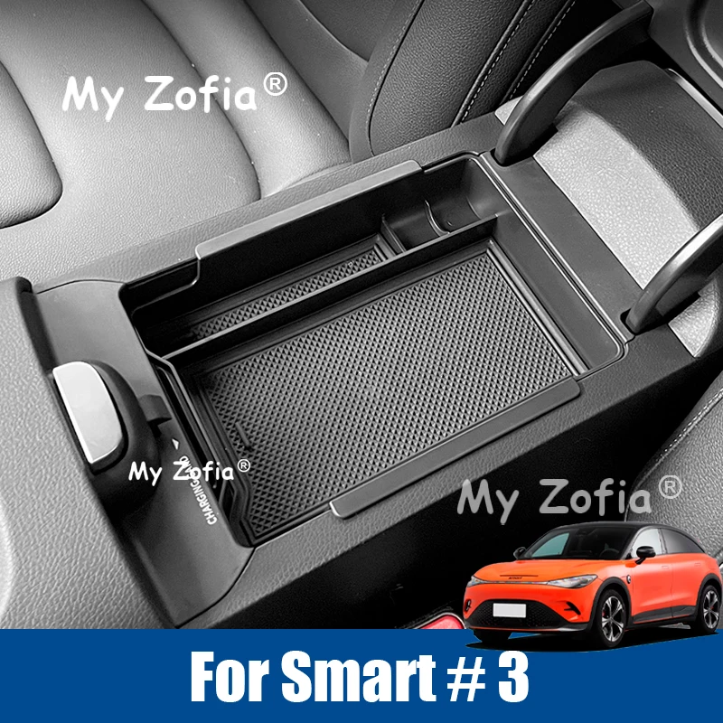 For Smart #3 2024 2025 2026 Car Central Console Organizer Armrest Storage Box Dashboard Tray Tidying Door Tray Accessories