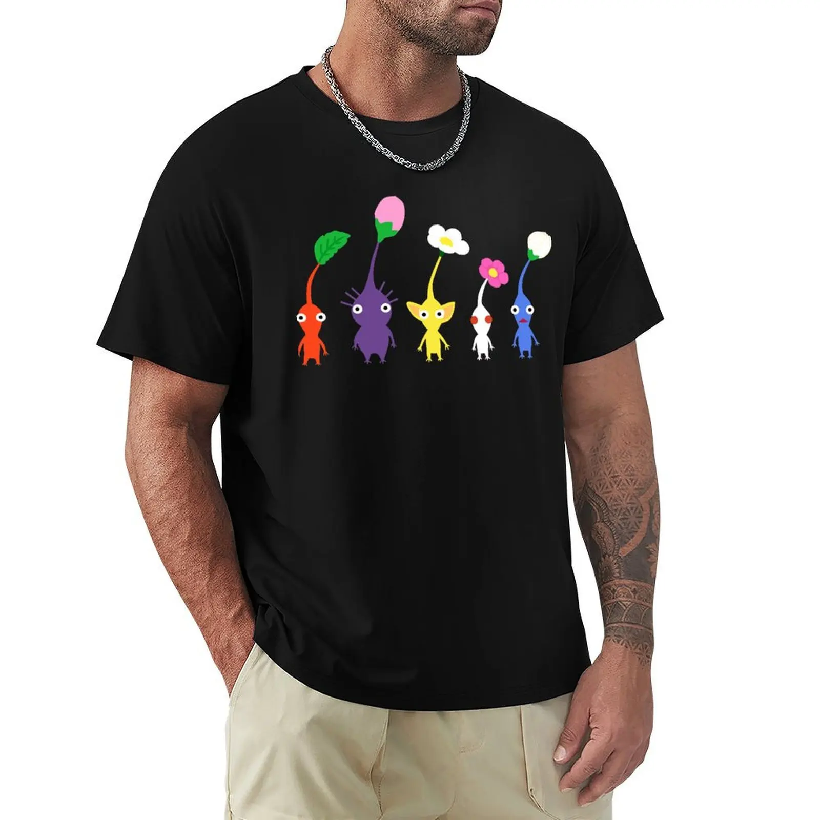 cute pikmin pattern Classic T-Shirt Summer Holiday T-Shirt