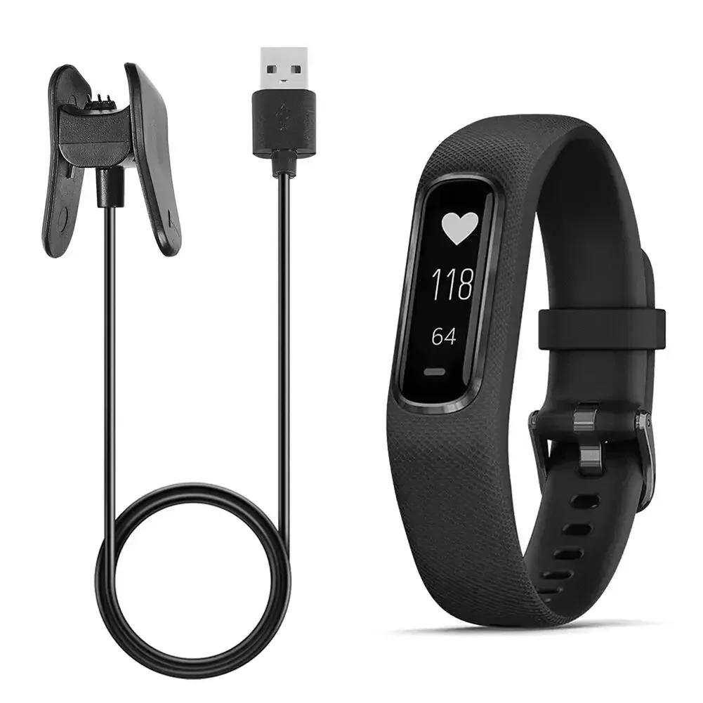 1mUSB Charger Data Cable Wire Cord For Garmin Vivosmart 3 Watch 4 Smart Watch Fast Charging Cradle Clip
