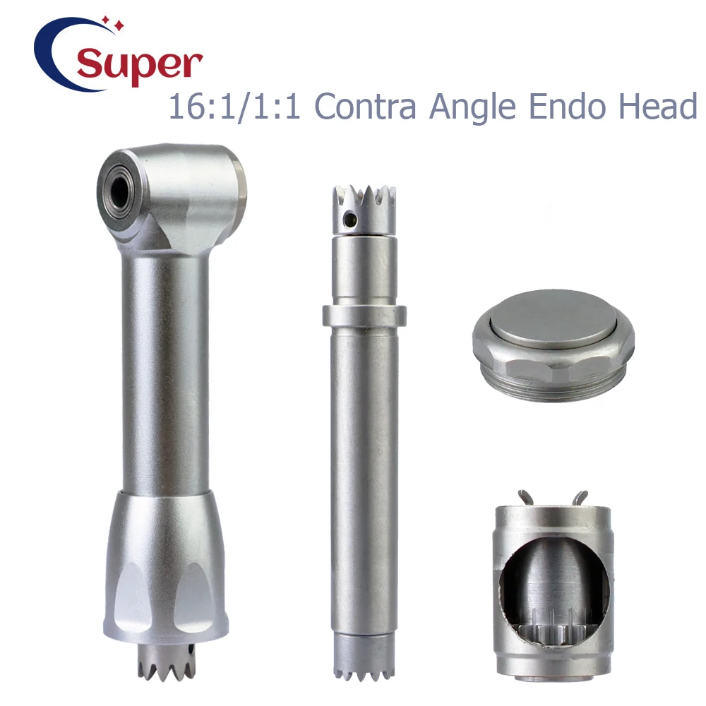 Dental 16:1 Reduction Contra Angle Push Head for Cordless Endodontic Endo Motor Rotor Cartridge Shaft Drive Cap Wrench Part