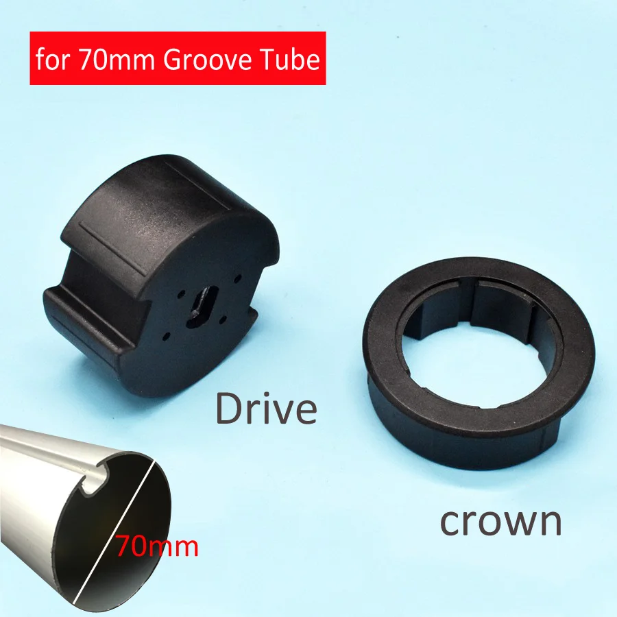 1PCS Crown+1PCS Drive Adapter for Motorized Rolling Blinds,for A-OK Dooya Tuya tubular motor of Diameter 45mm,Dia 70mm Tube