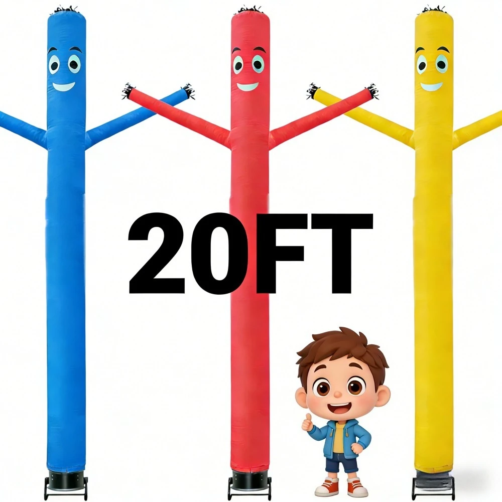 20 Ft Inflatable Puppet Dancer Tube Sky Puppet Holiday Decoration Inflatable Model Outdoor Decoration (No Fan)