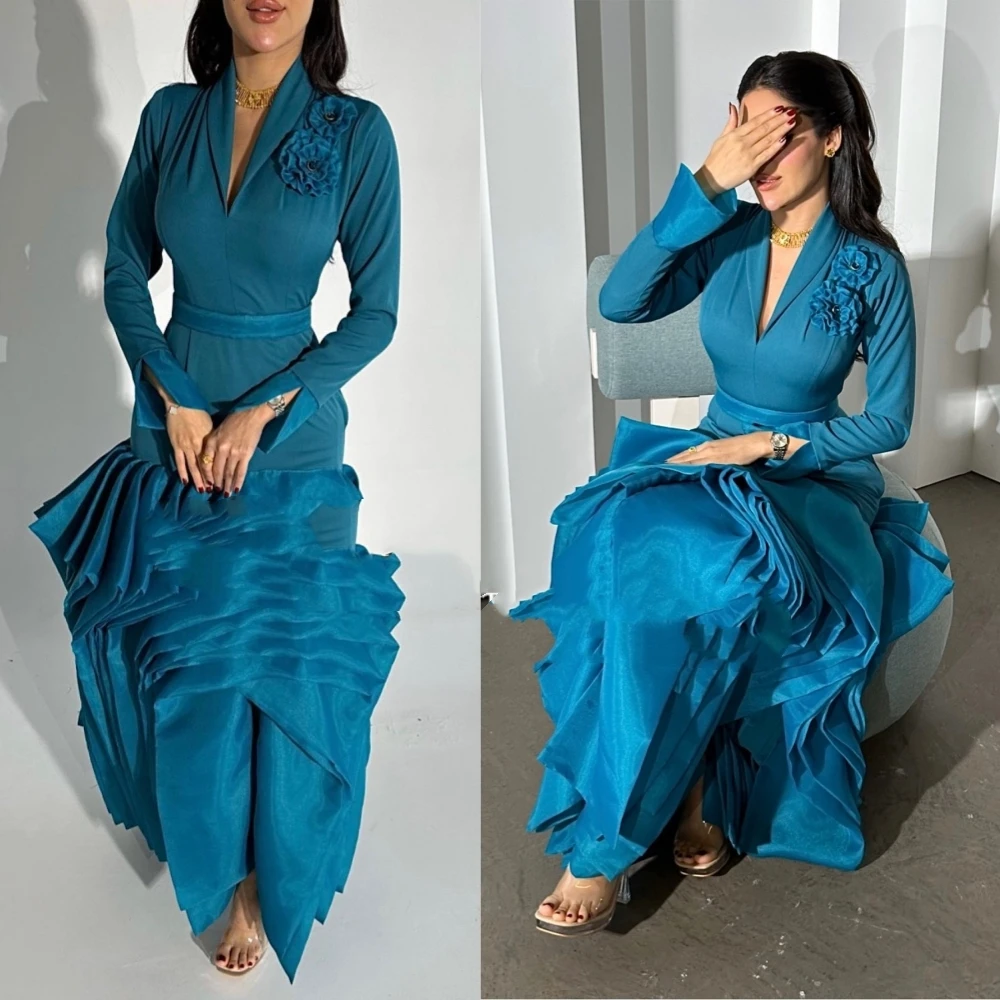 Customized Jiayigong Sparkle Exquisite Fashion High Quality V-neck A-line es Layered Contoured S Custom
