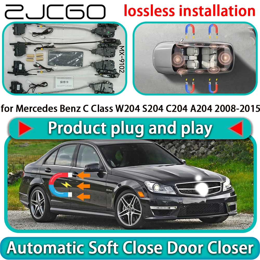 for Mercedes Benz C Class W204 S204 C204 A204 2008-2015 Auto Pull Soft Close Door Kit Power Latch Door Catch Soft Closing Assist