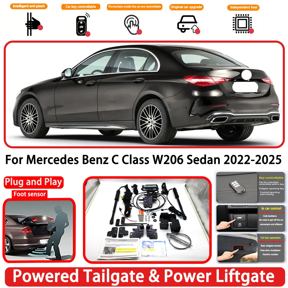 for Mercedes Benz C Class W206 Sedan 2022-2025 OEM Plug and Play Auto Powered Tailgate Power Liftgate Rear Trunk Opener System