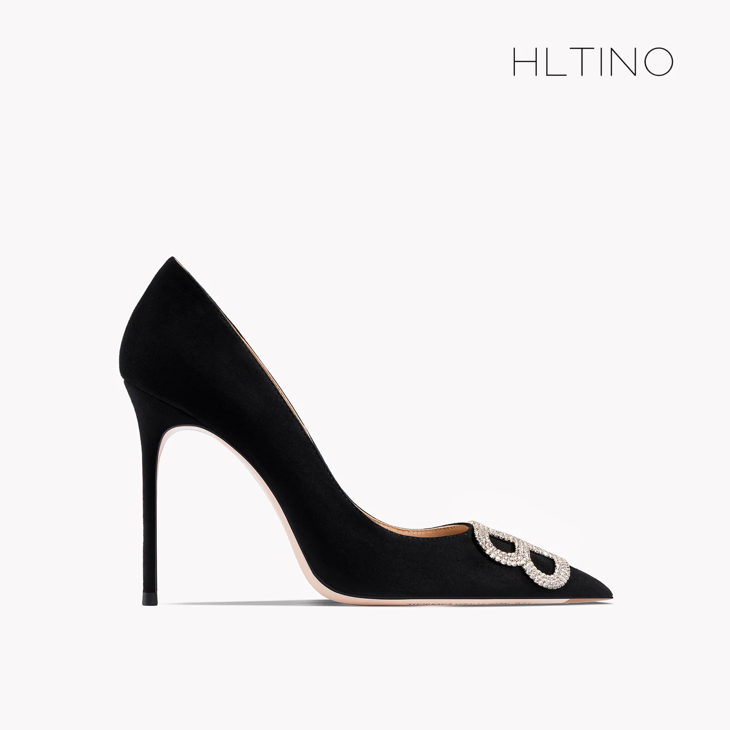 HLTINO New Suede Pumps for Autumn Spring Pointed Toe Women High Heels for Dress Luxury Designer Stilettos for Party