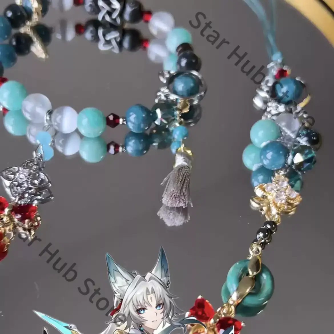 Honkai: Star Rail Feixiao Hand Chain Wristband Beaded Bracelet Handstring Phone Chains Cosplay Colleagues Exquisite Gifts Anime