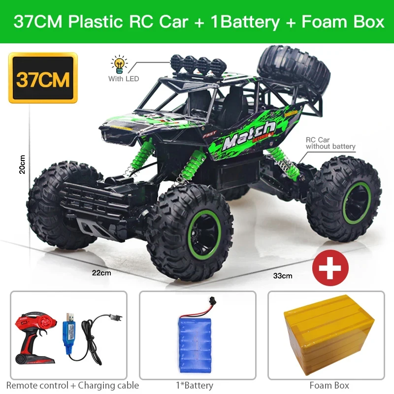 1:12/1:16 4WD RC Car 2.4G Off‑Road Truck With LED Lights 4X4 Remote Control Vehicle Toy Gifts for children