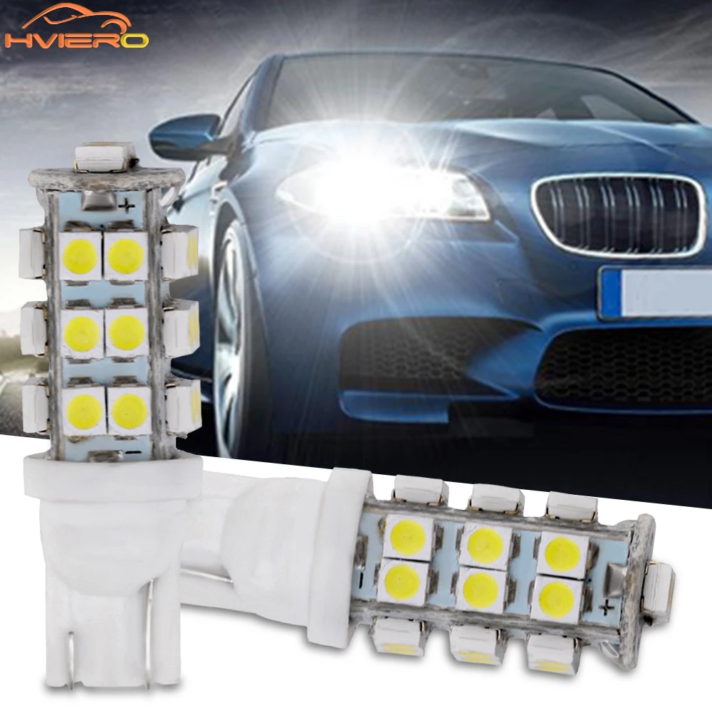 1/2/10X Car Led Bulbs Tail Lantern Strobe Lamp T10 3528 25smd White Red Blue 194 168 DC 12V Interior Lights Bulb Waterproof Fog