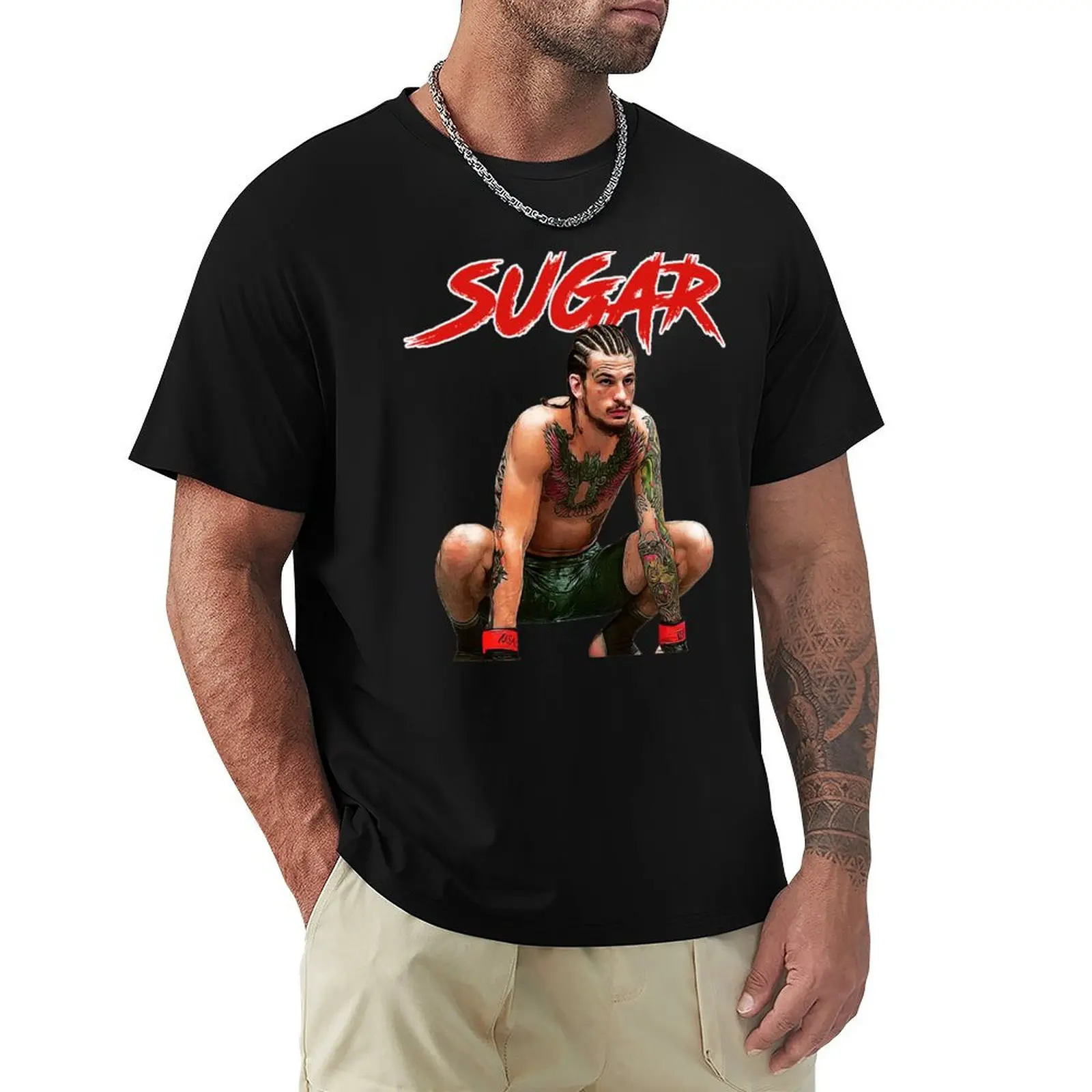 Sugar Sean O'Malley T-Shirt Daily Work Short Sleeve Top