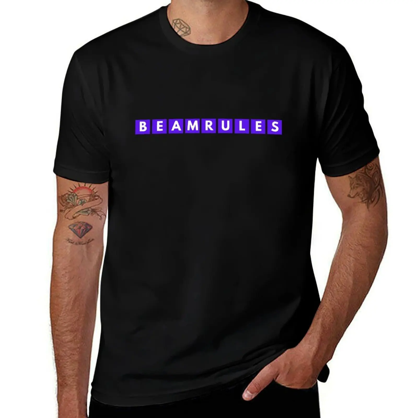Beamrules Sean Lock T-Shirt Basic Casual Wear Short Sleeve Top T-Shirt